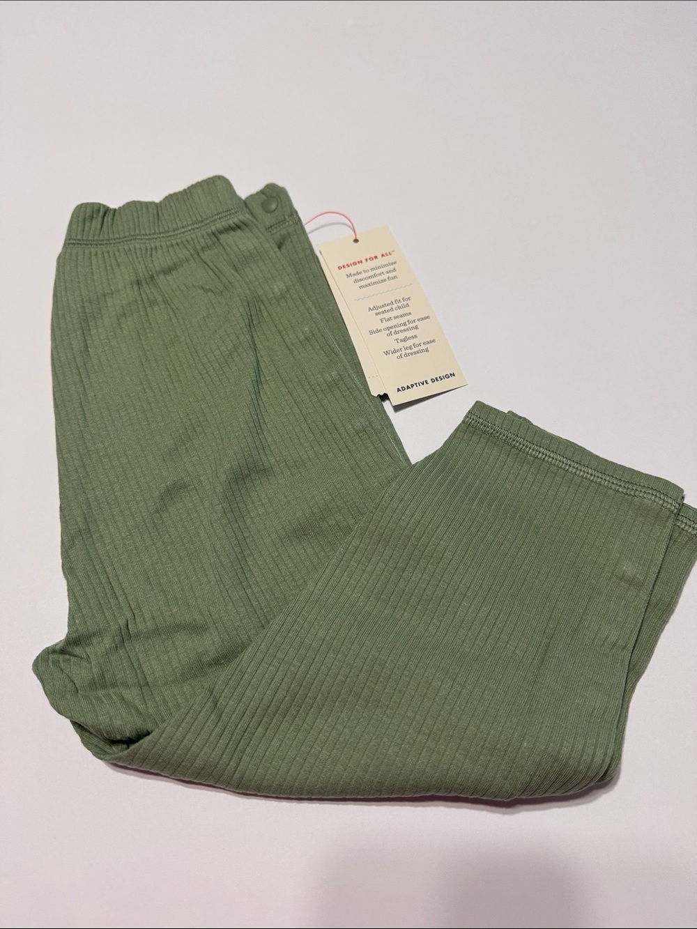 Cat & Jack Olive Ribbed Kids Pants